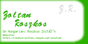 zoltan roszkos business card